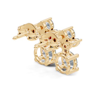 Timeless 1.60 Ct Lab Grown Round Brilliant & Marquise Diamond Drop Earrings