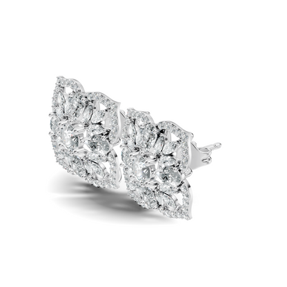 10k Solid Gold Pear, Round, Marquise Shape Lab grown Diamond Stunning Shinny Vintage Earring For Women