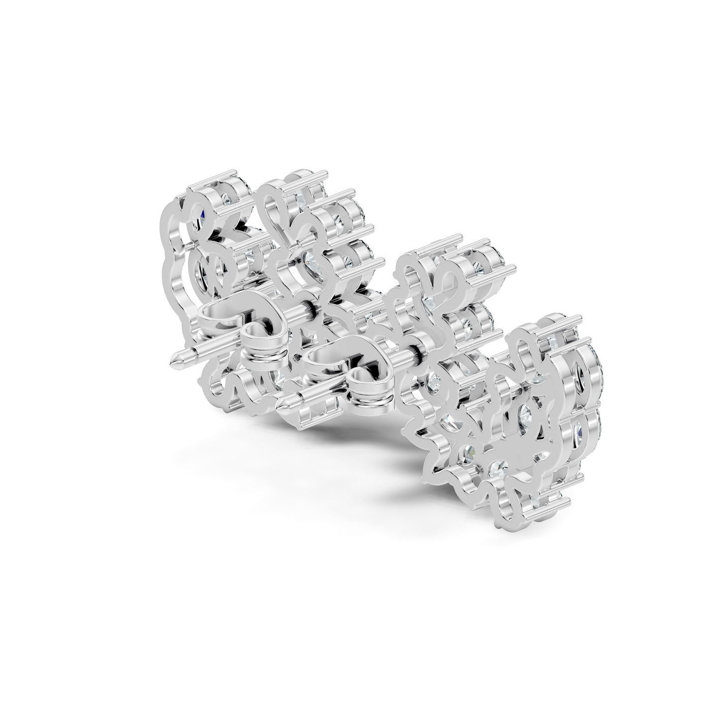 3.89 Ct Stunning Marquise And Pear Diamond Floral Stud Earrings Daliy Wear Earring For Women