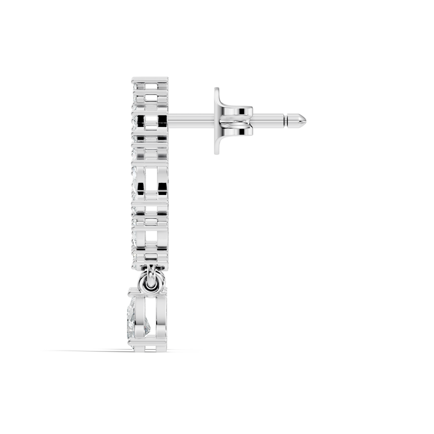 14K Rose Gold Marquise Cluster Earrings with Pear Drop Wedding & Party Jewelry For Her