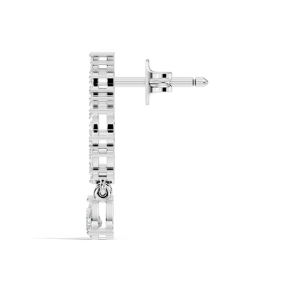 14K Rose Gold Marquise Cluster Earrings with Pear Drop Wedding & Party Jewelry For Her