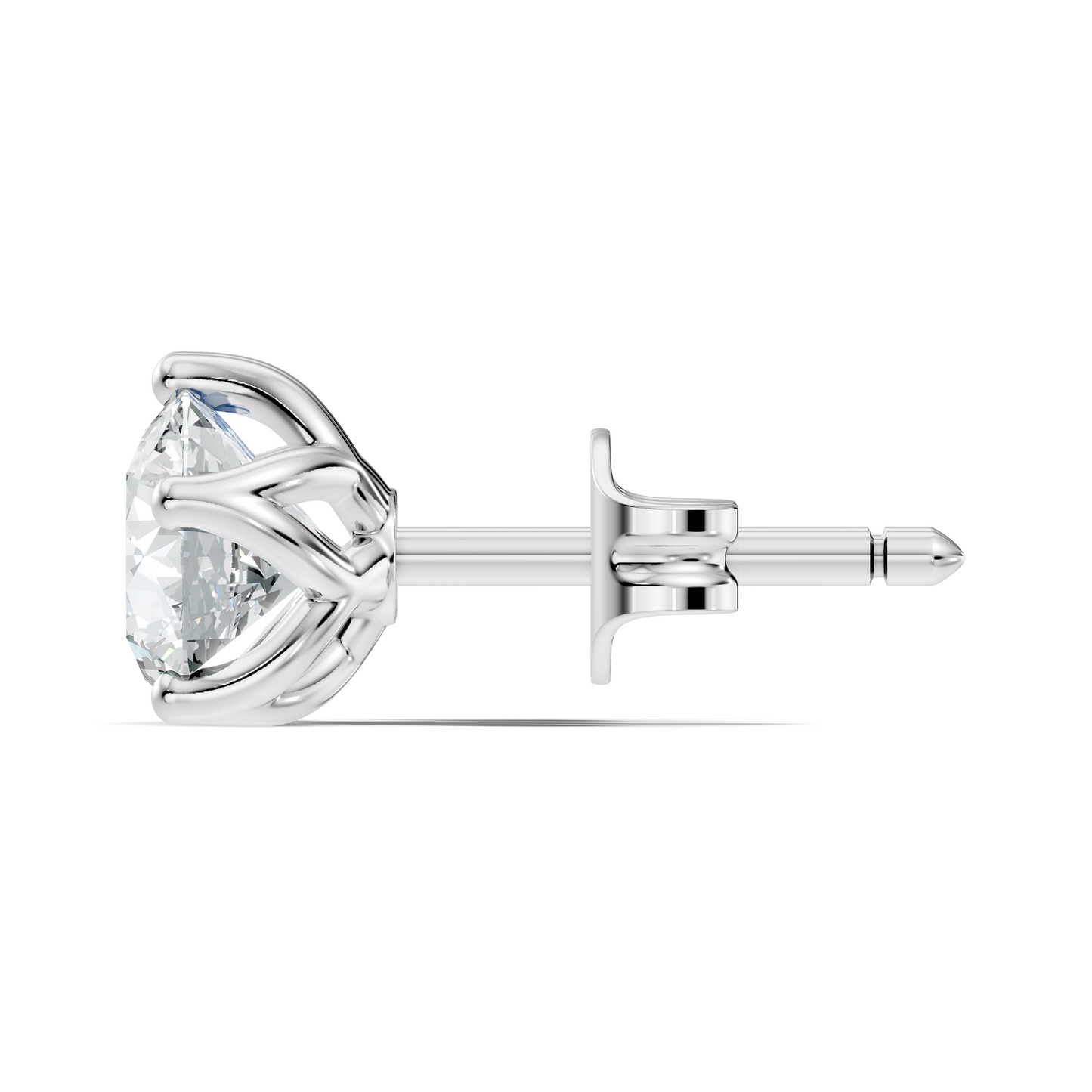 10k Solid Rose Gold Round Shape Lab Grown Vintage Solitaire Diamond Earrings For her