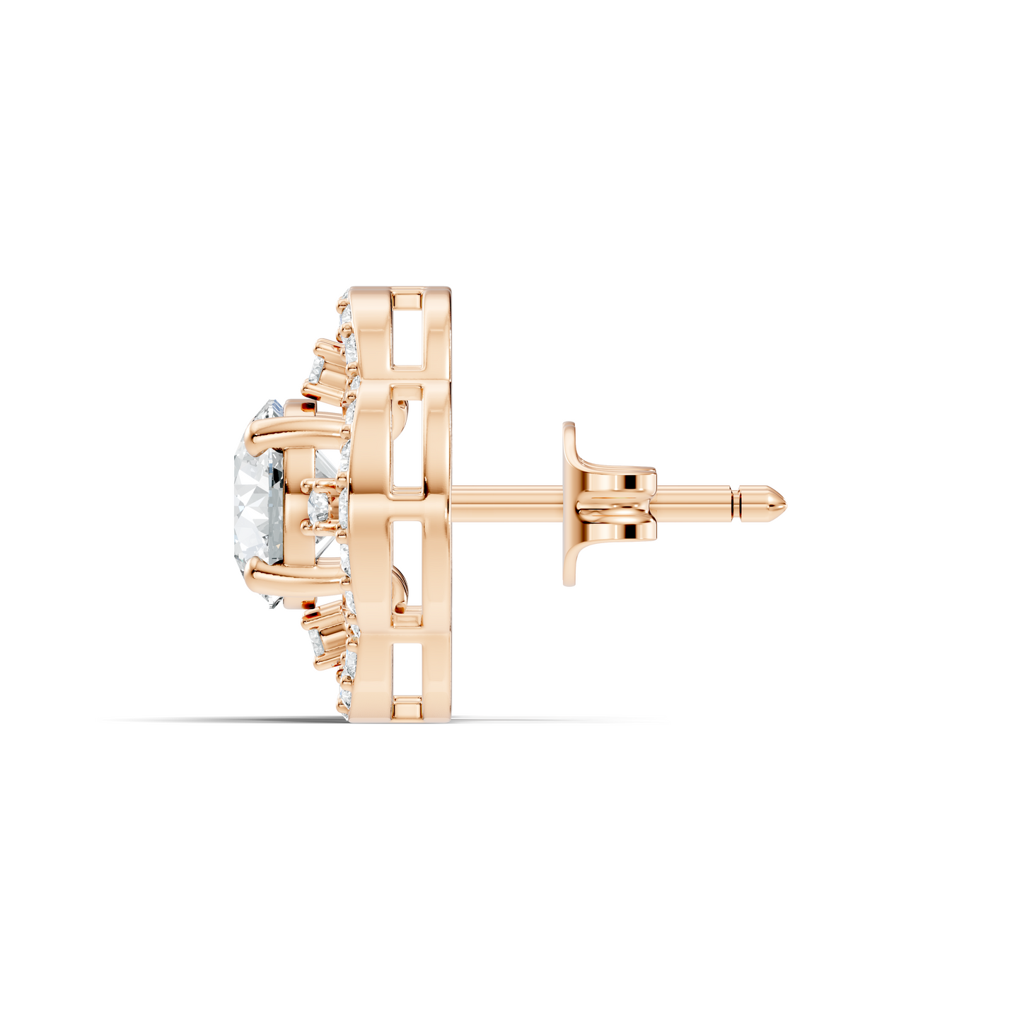 Round Shape 2.28 Ct Stunning Sparkling Labgrown Diamond Stud Earring Gift For Her