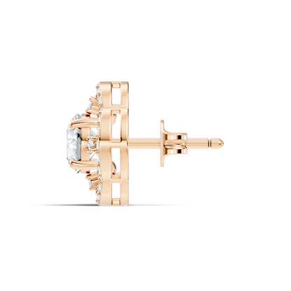 Round Shape 2.28 Ct Stunning Sparkling Labgrown Diamond Stud Earring Gift For Her