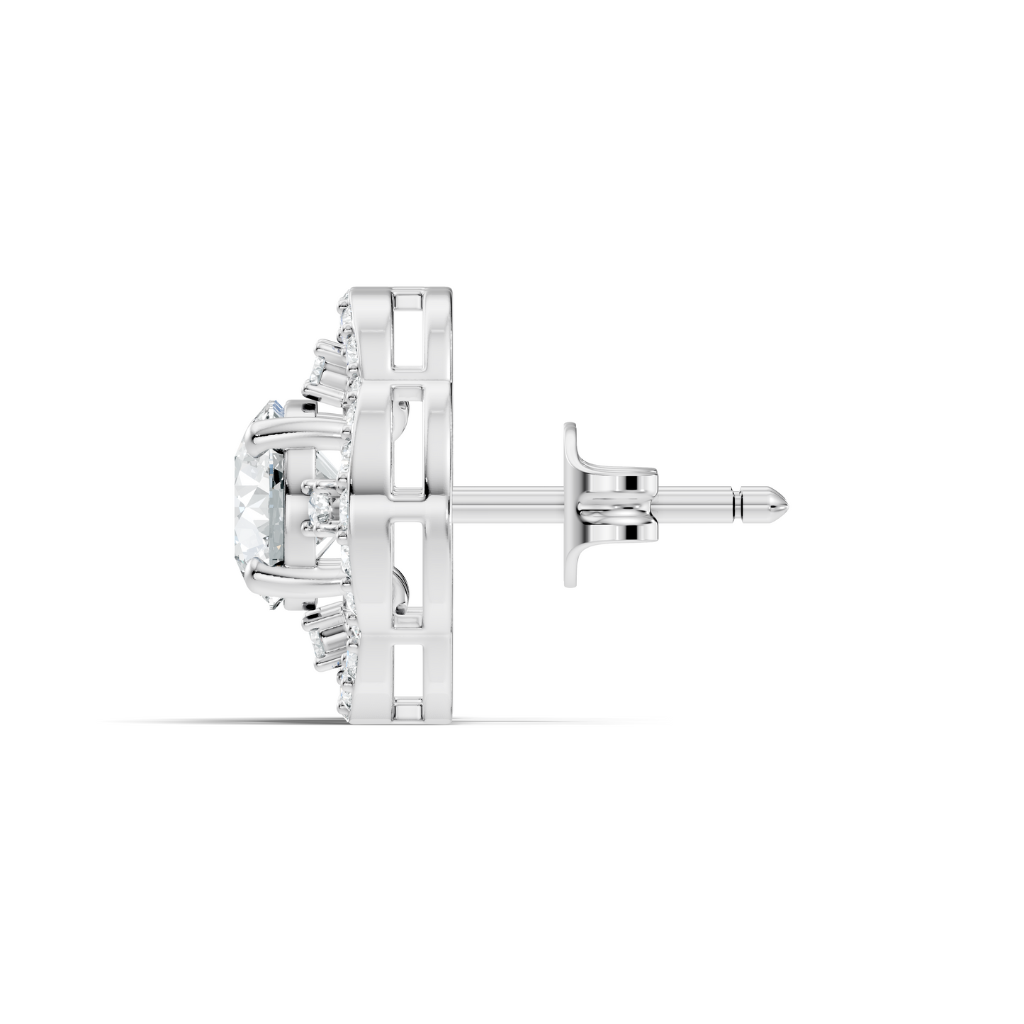 Round Shape 2.28 Ct Stunning Sparkling Labgrown Diamond Stud Earring Gift For Her