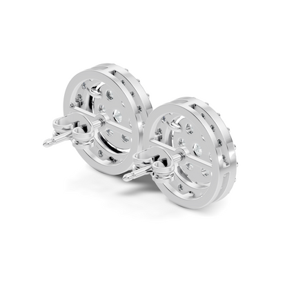 Elegant Tringle Diamond Stud 10k Solid Gold Wedding Wear Diamond Earrings For Her