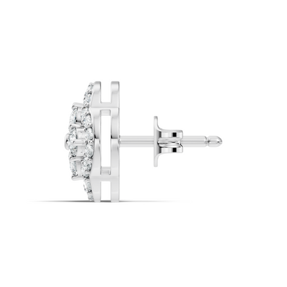 10k Solid Rose Gold Round Natural-Lab Grown Stunning Adorable Vintage Diamond Earring For Her