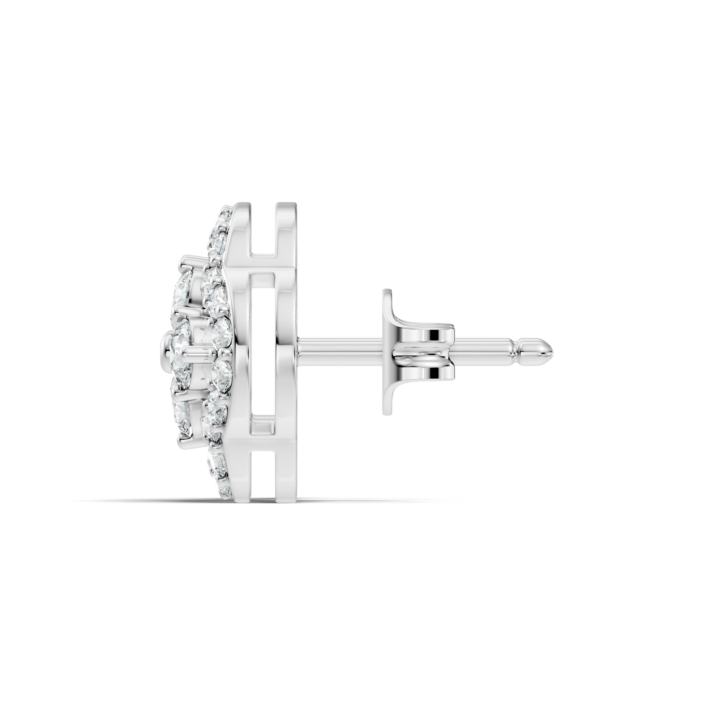 10k Solid Rose Gold Round Natural-Lab Grown Stunning Adorable Vintage Diamond Earring For Her