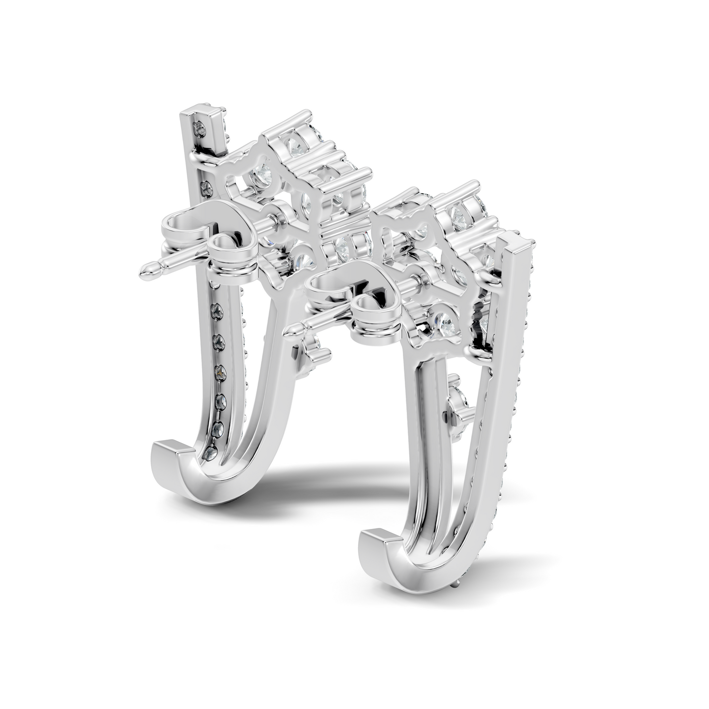 Round Cut Top Grade Lab-Grown Diamond Unique Classic Hand Crafted Drop Stud Earrings For Her