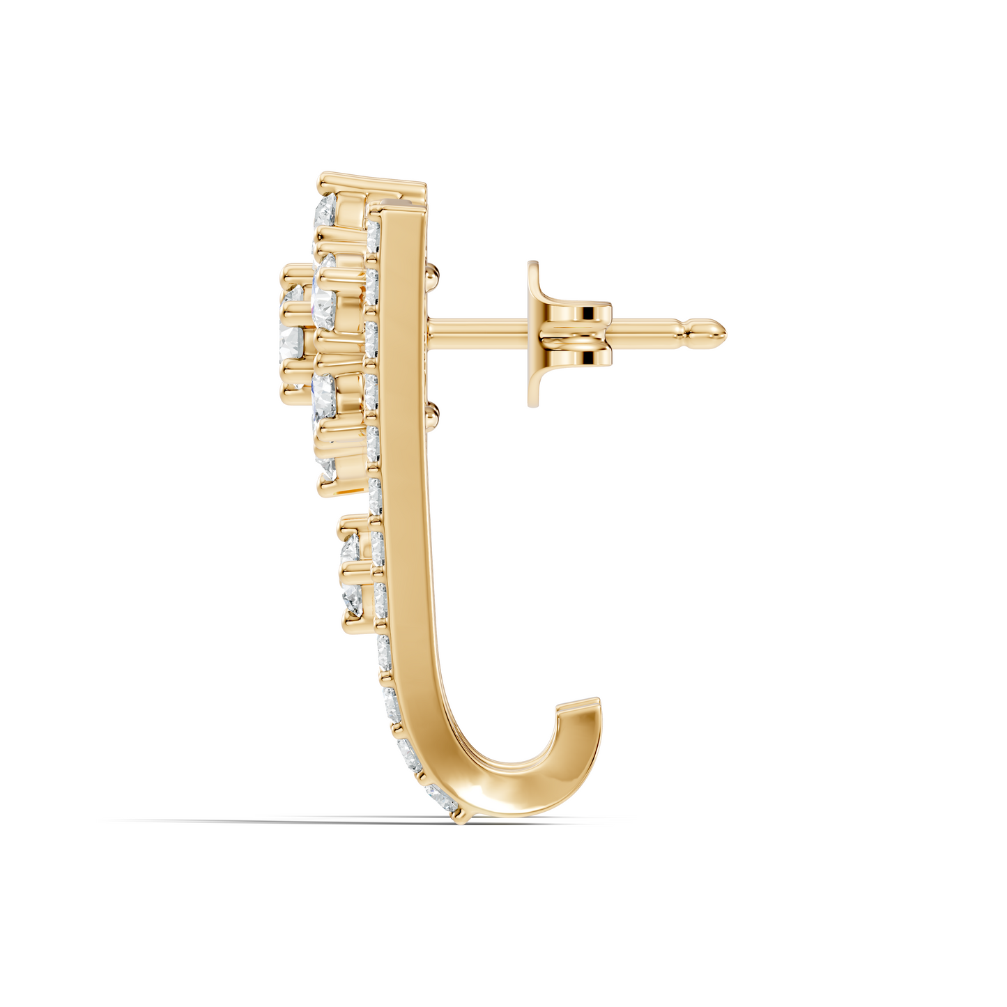 Round Cut Top Grade Lab-Grown Diamond Unique Classic Hand Crafted Drop Stud Earrings For Her