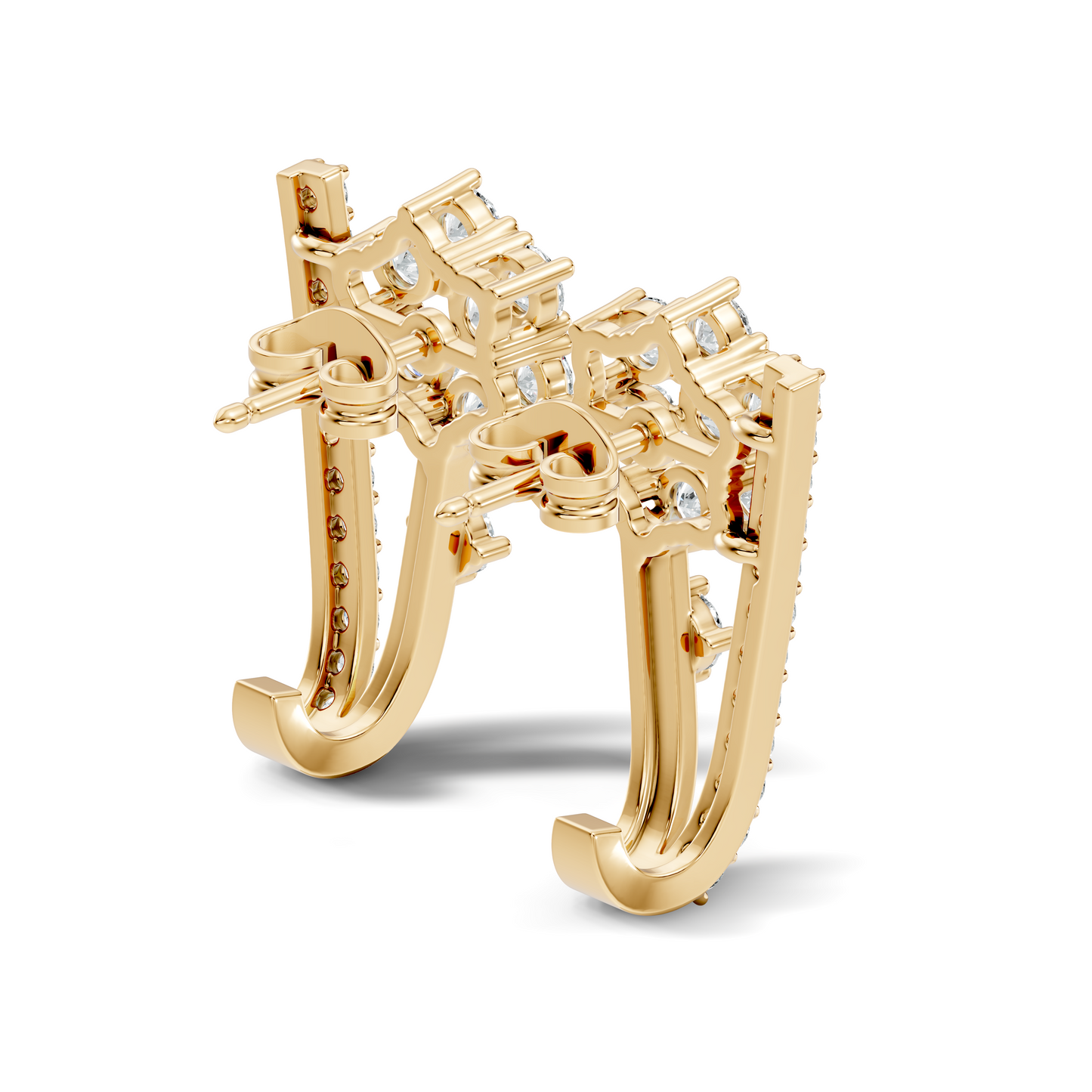 Round Cut Top Grade Lab-Grown Diamond Unique Classic Hand Crafted Drop Stud Earrings For Her