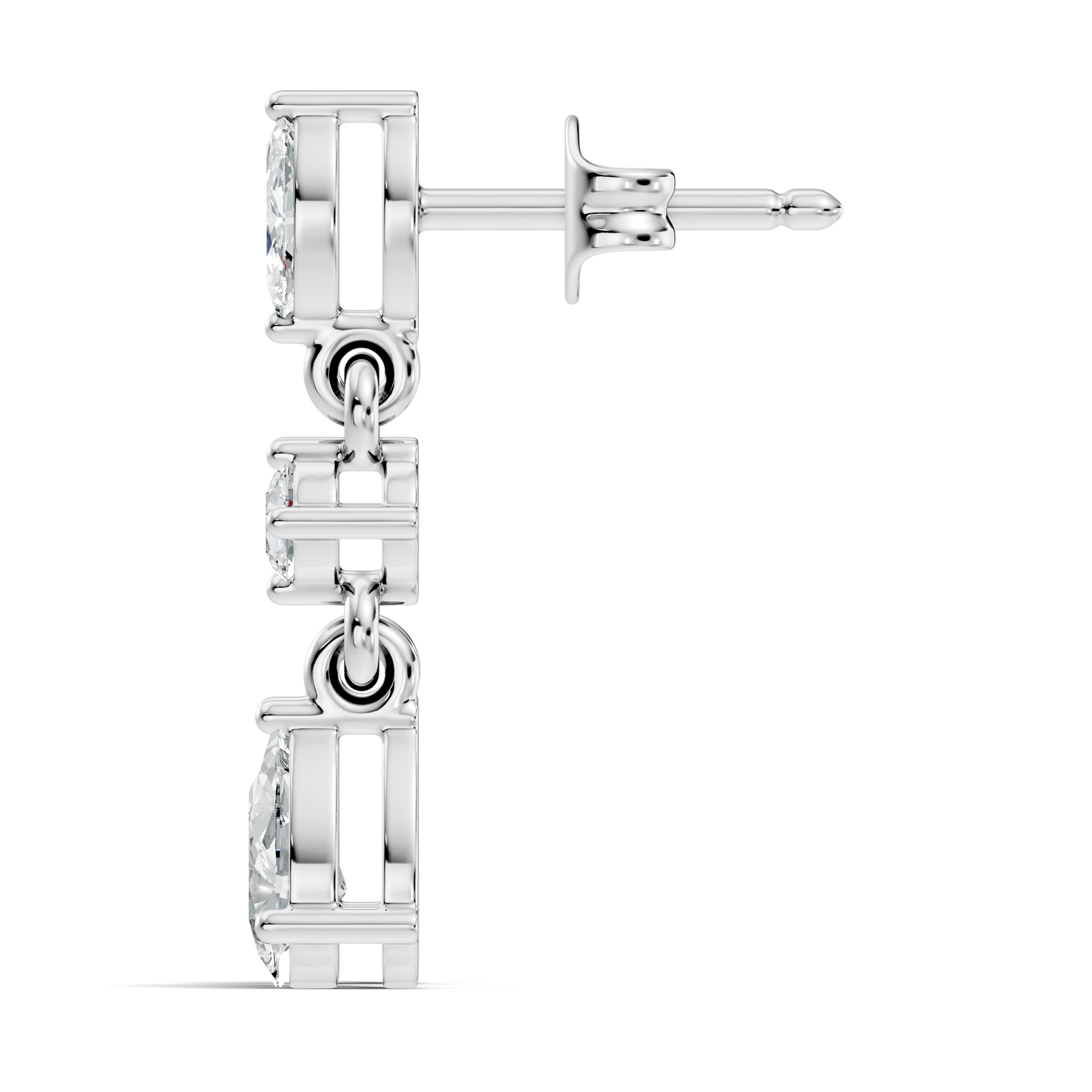 Pear, Marquise and Round Cut Top Grade Lab Grown Diamond Unique Perfect Earring For Bridals