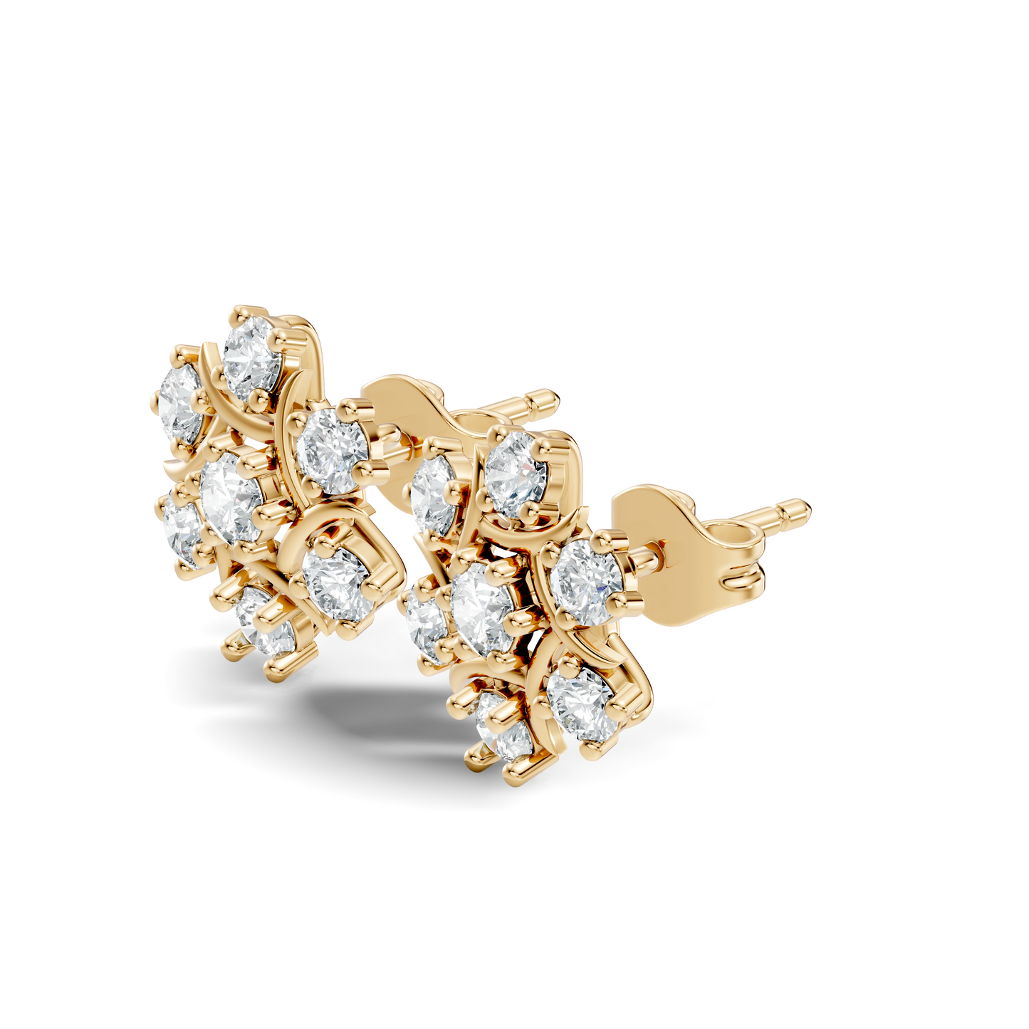 Stunning 1.34 CT Round Cut Diamond Stud Earrings Lab-Grown & Natural