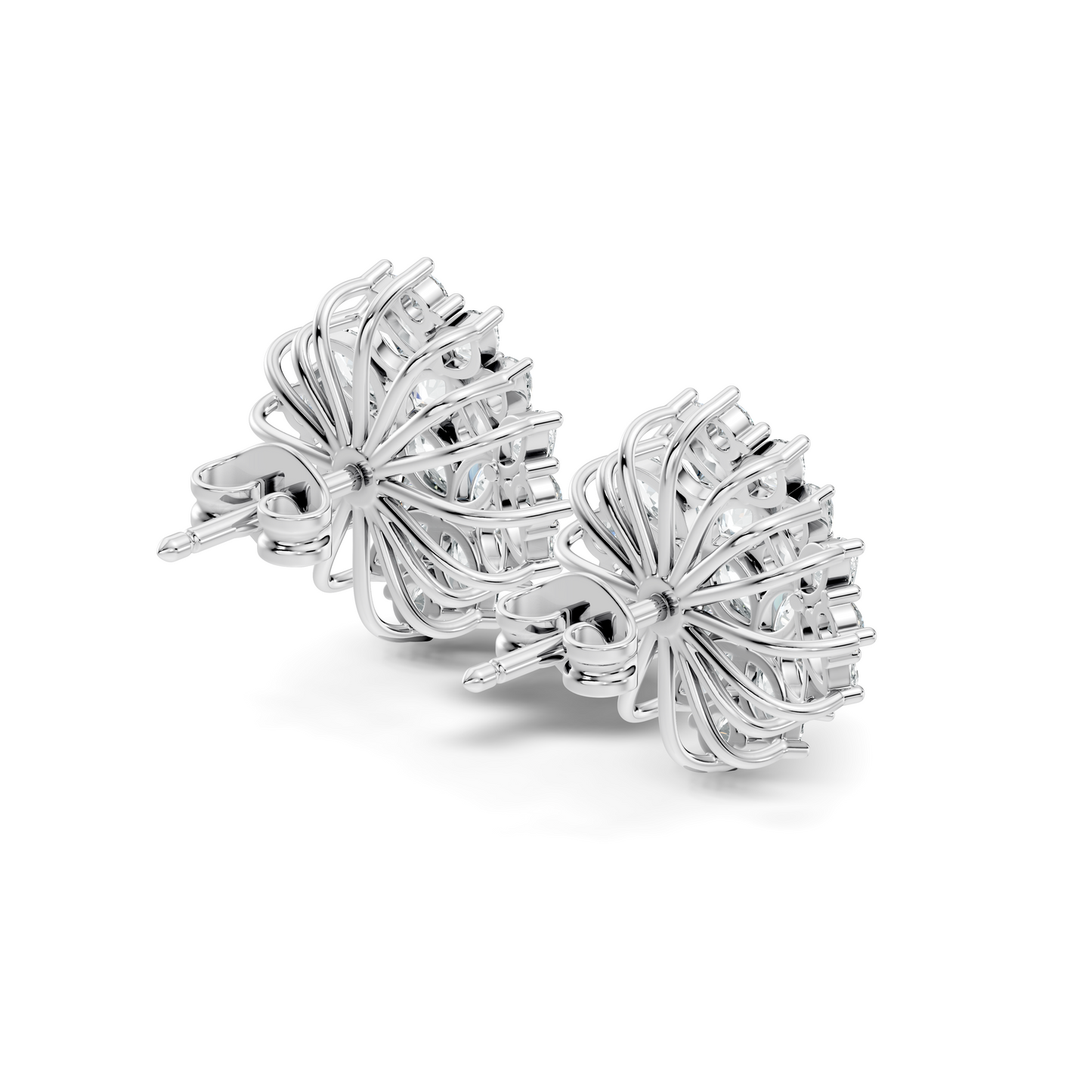 Stunning Vintage Diamond Studs Marquise & Round Cut Perfect Women's Gift