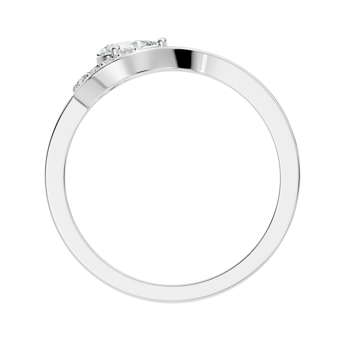 Pear and Round Cut Top Grade Lab Grown Diamond Unique Vintage Classic Engagement Ring For Women's