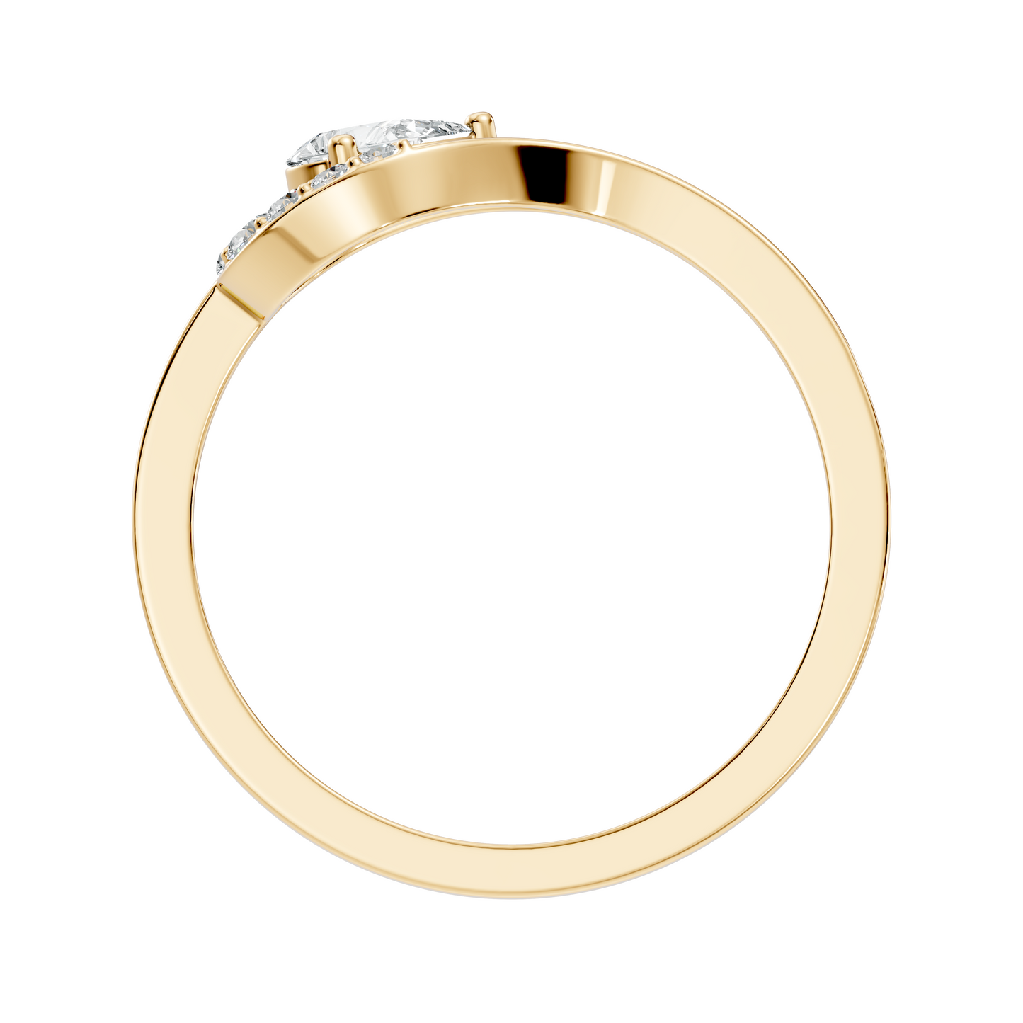 Pear and Round Cut Top Grade Lab Grown Diamond Unique Vintage Classic Engagement Ring For Women's