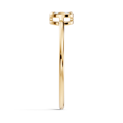 Round Cut White Colorless Lab Grown & Natural Diamond Vintage Delicate Halo Cluster Promise Ring For Her