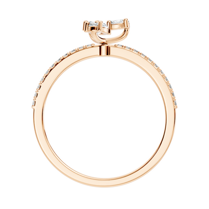 Oval and Round Cut High Quality Diamond Art Deco Vintage Cluster Statement Ring Gift For Her