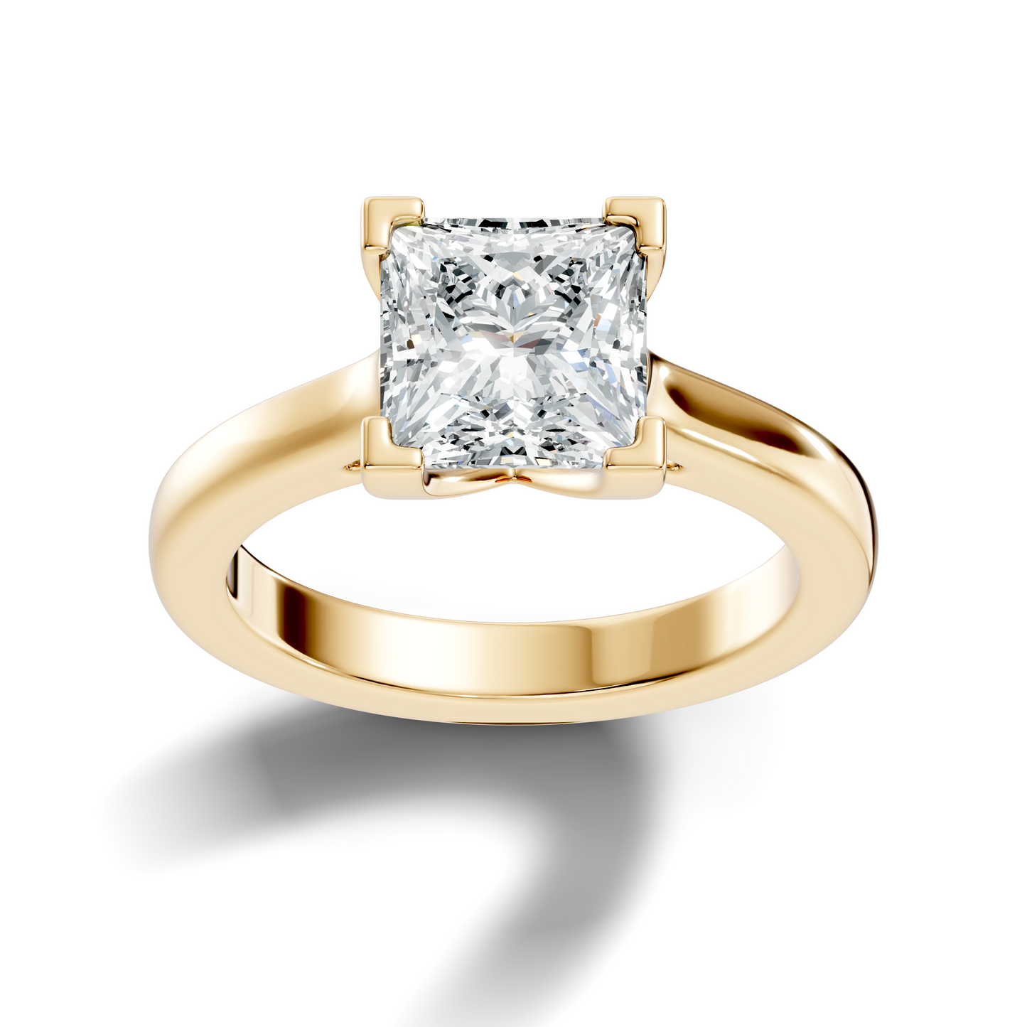 3.00Ct  Princess Cut Lab Grown Diamond Solitaire Delicate Vintage Cluster Engagement Ring For Her