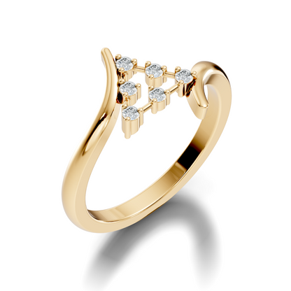 Vintage Round Cut White Colorless Diamond Elegant Art Deco Dainty Stunning Party Wear Ring For Her