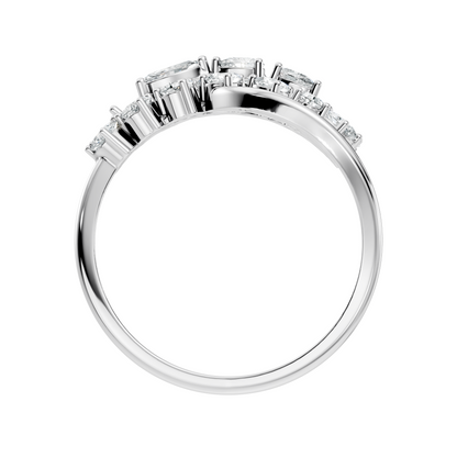 2.31Ct Pear and Marquise Cut Diamond Antique Delicate Vintage Cluster Engagement Ring For Her