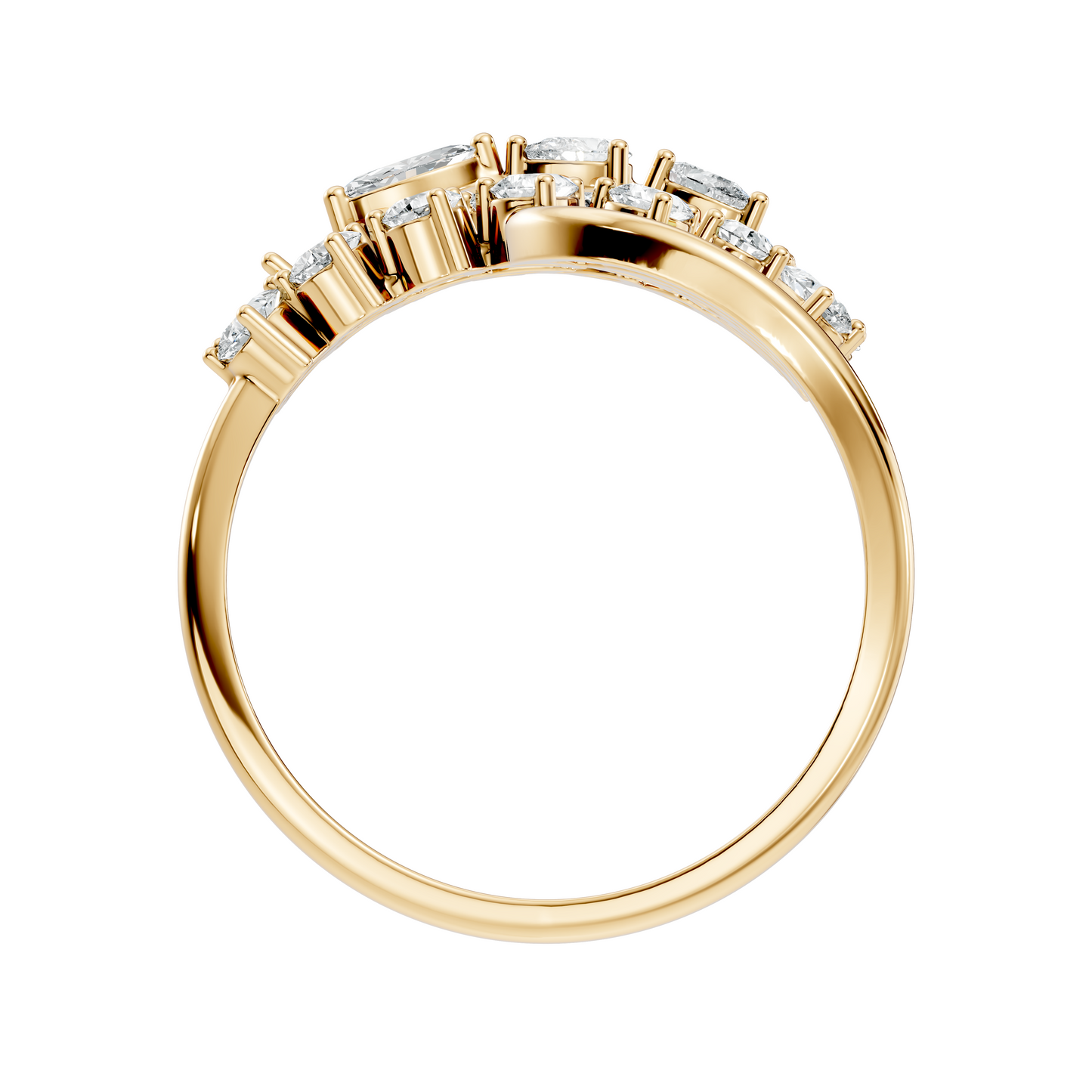 2.31Ct Pear and Marquise Cut Diamond Antique Delicate Vintage Cluster Engagement Ring For Her