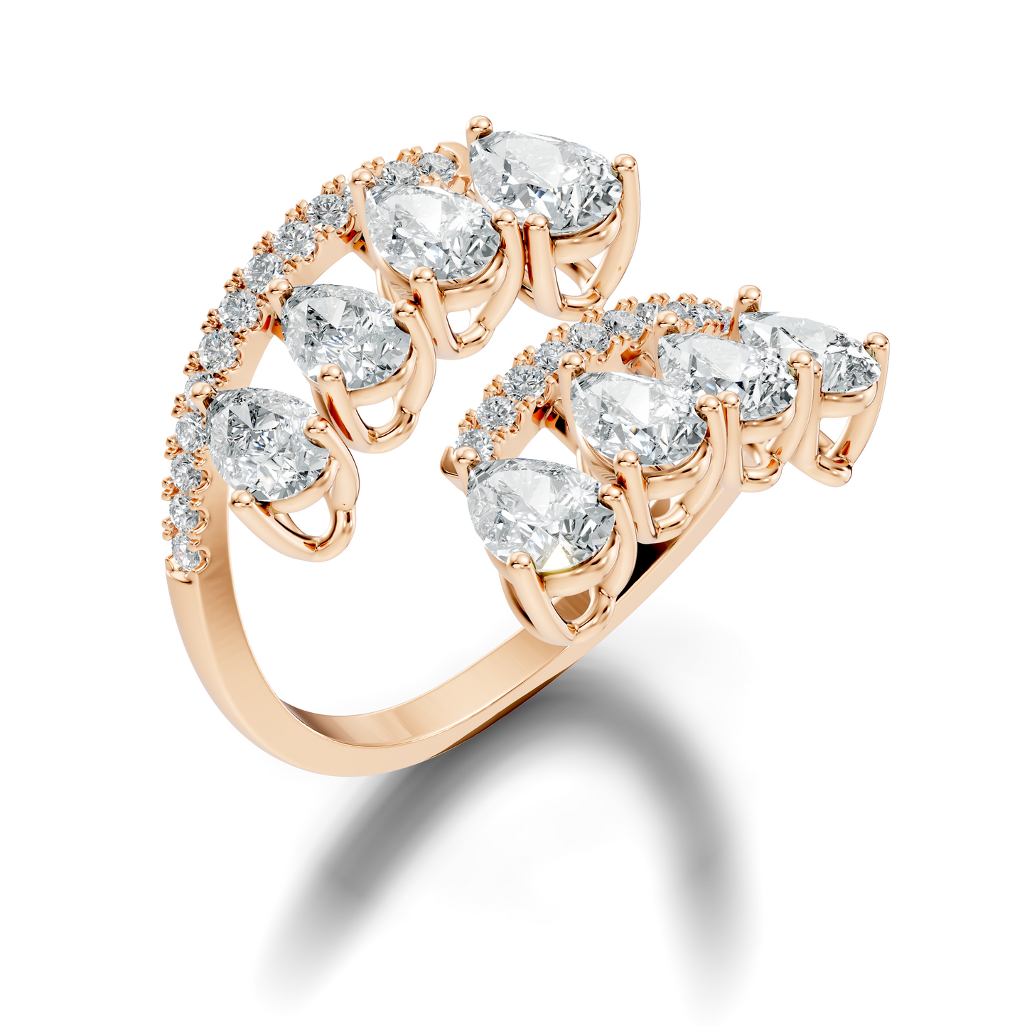 2.74Ct Pear and Round Cut Lab Grown Diamond Antique Vintage Stunning Bridesmaid Ring For Her