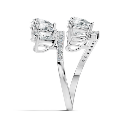 2.74Ct Pear and Round Cut Lab Grown Diamond Antique Vintage Stunning Bridesmaid Ring For Her