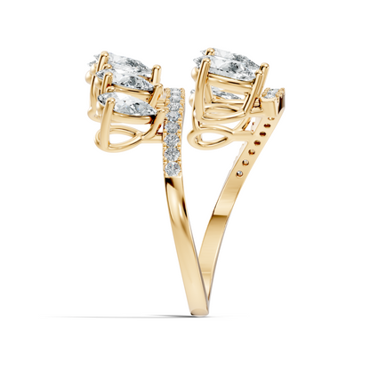 2.74Ct Pear and Round Cut Lab Grown Diamond Antique Vintage Stunning Bridesmaid Ring For Her