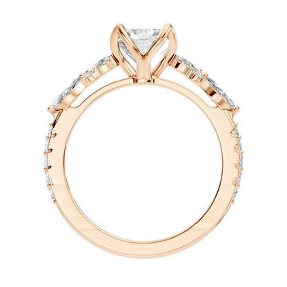 1.66CT Round, Marquise and Pear Cut Top Grade Diamond Minimalist Dainty Stunning Party Wear Ring