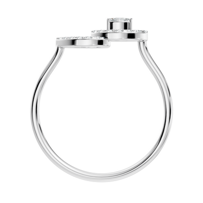 Round and Marquise Cut Lab Grown & Natural Diamond Unique Art Deco Cluster Daily Wear Ring For Her