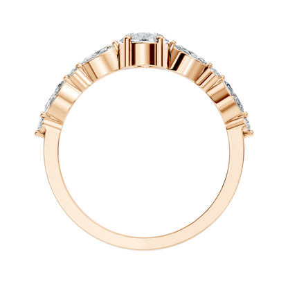 Oval, Marquise and Round Cut 1.20Ct Lab Grown Diamond Minimalist Dainty Stunning Wedding Ring For Women's