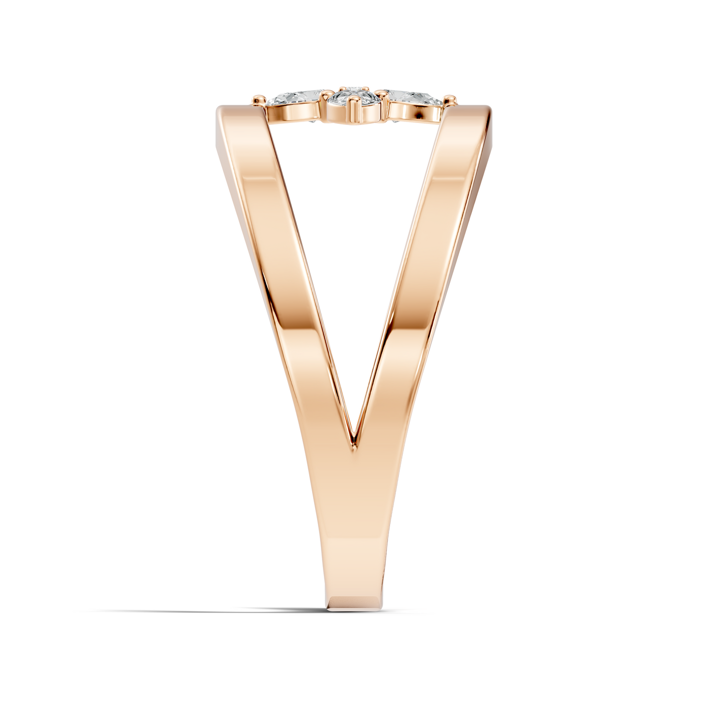 Round and Pear Cut White Colorless Diamond Unique vintage Classic Dainty Party Wear Ring For Women's