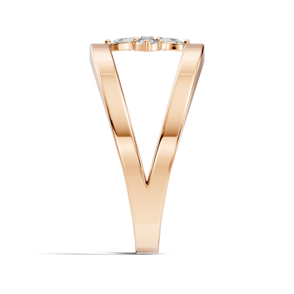 Round and Pear Cut White Colorless Diamond Unique vintage Classic Dainty Party Wear Ring For Women's