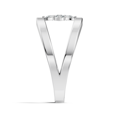 Round and Pear Cut White Colorless Diamond Unique vintage Classic Dainty Party Wear Ring For Women's