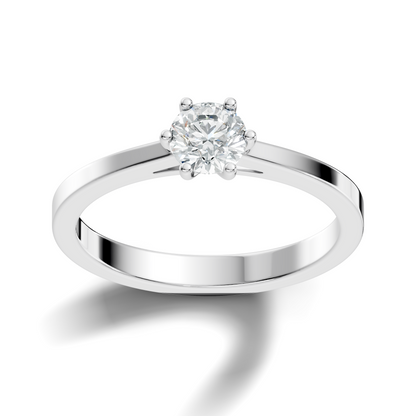 Round Cut High Quality Lab Grown and Natural Diamond Unique Solitaire Prong Set Cluster Promise Ring For Her