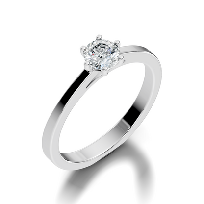Round Cut High Quality Lab Grown and Natural Diamond Unique Solitaire Prong Set Cluster Promise Ring For Her