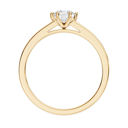 Round Cut High Quality Lab Grown and Natural Diamond Unique Solitaire Prong Set Cluster Promise Ring For Her