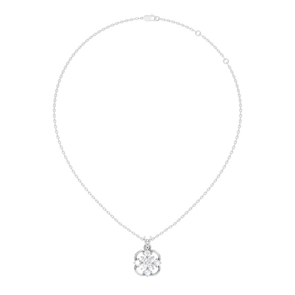 Unique Round Cut Diamond Pendant In 14K Solid Gold Personalized Jewelry For Women's