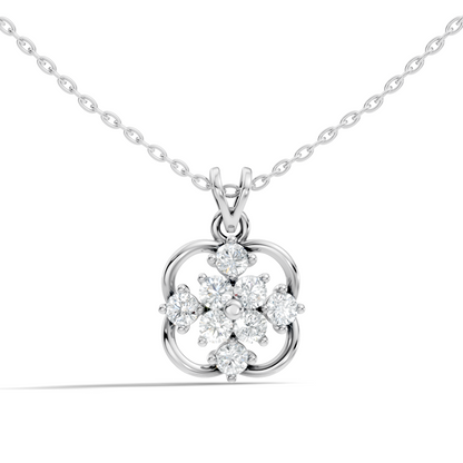 Unique Round Cut Diamond Pendant In 14K Solid Gold Personalized Jewelry For Women's