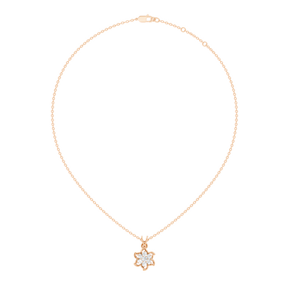 0.45 Ct Round Cut Diamond Pendant In 14K Yellow Gold Minimalist Gift For Her