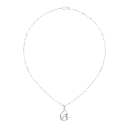 Elegant Pear Cut Lab-Grown Diamond Pendant Stunning Round Diamond Gift for Anniversary
