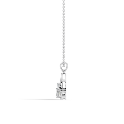 Elegant Pear Cut Lab-Grown Diamond Pendant Stunning Round Diamond Gift for Anniversary