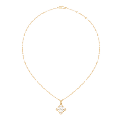 0.14 Carat Round Cut Diamond Pendant in 18K Solid Yellow Gold Perfect Gift for Her