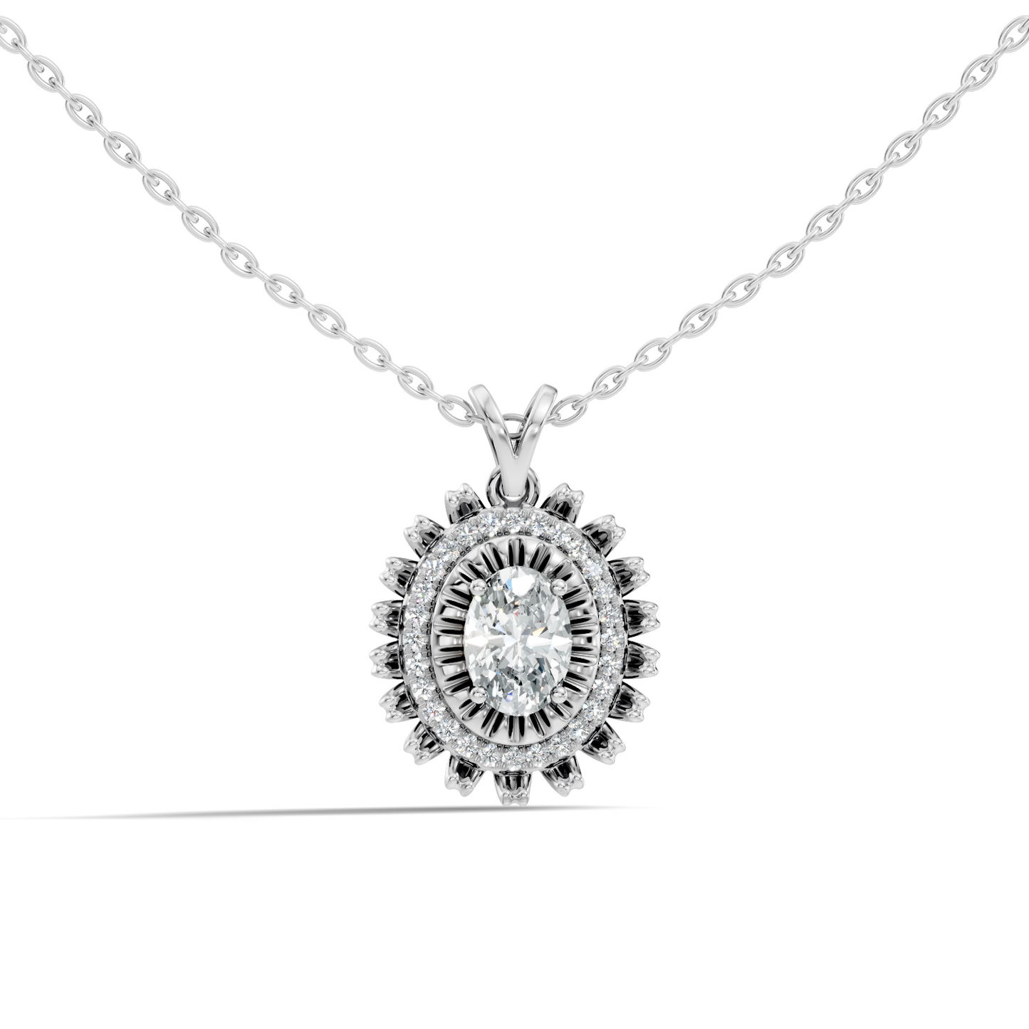 0.89 CT Round Lab-Grown Diamond Pendant In 14K Solid Yellow Gold Gift