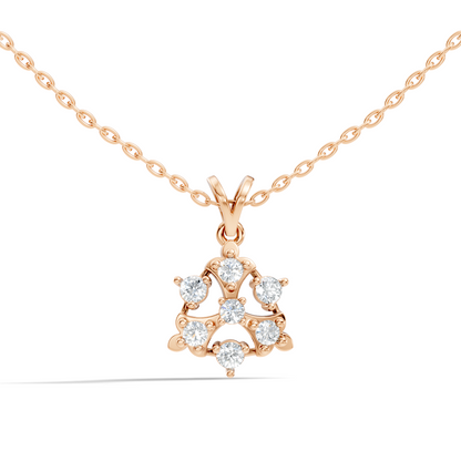 Minimalist Round Diamond Pendant In 14K White Gold Vintage Style Jewelry For Her