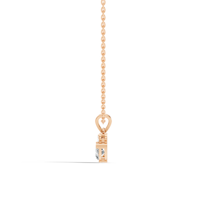 Chic White Gold Pendant with Pear & Round Lab-Grown Diamonds Anniversary Gift Idea