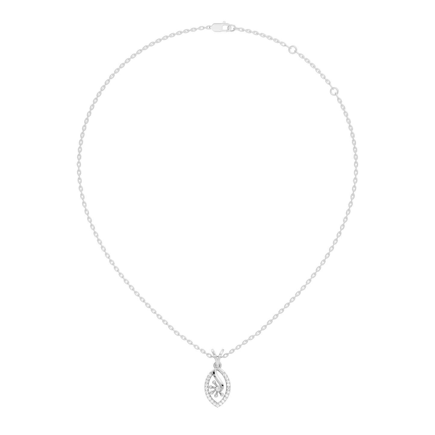 14K Solid Gold Round Cut Diamond Pendant Eco-Friendly Charm for Her