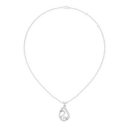 Classical Vintage Round Pendant Natural & Lab Diamonds Affordable Jewelry For Her