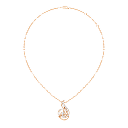 Sophisticated Round Cut Diamond Pendant in 14K White Gold Ideal Gift for Her